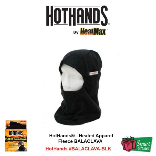 HeatMax_HotHands, Fleece BALACLAVA + 2 Warmers_Black #BALACLAVA-BLK