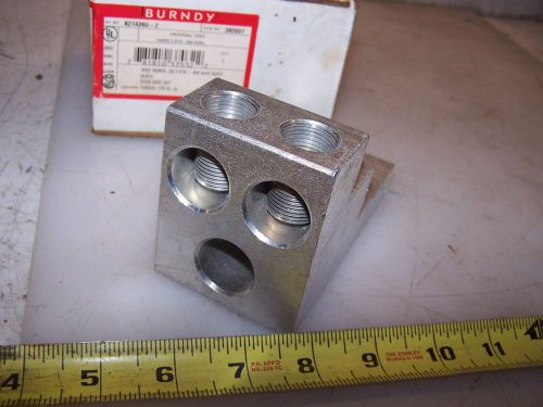 NEW BURNDY 600 MCM ALUMINUM 3 POLE WIRE CONNECTOR / LUG K21A36U-2