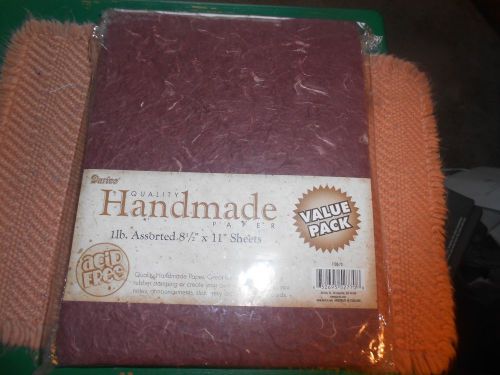 Darice QUALITY HANDMADE 1 LB. ASSORT 8 1/2 X 11&#034; SHEETS 4 COLORS VALUE PAC NIP