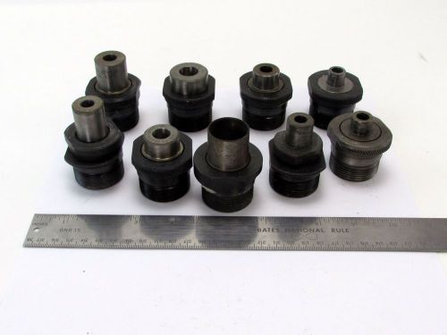 Lot of (9) Air-Feed Drill Bushings 24000 Series, 1 1/2 - 12 UNF L.H. Thread