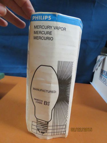 VINTAGE-PHILIPS MERCURY VAPOR LAMP-175 WATT-H39KB-175-MADE IN USA