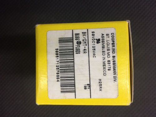 100 Cooper Bussmann GMT-4A  4A Fast Acting Indicating Telecom Fuses