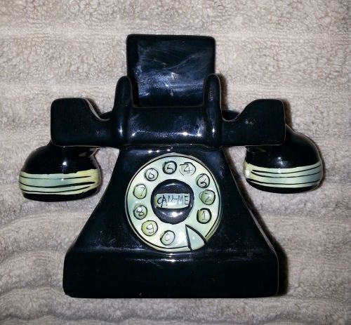 Vintage Style ROTARY TELEPHONE GLASSWARE DESK Statue. Stationary.