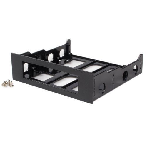 StarTech 3.5-Inch to 5.25-Inch Floppy Mounting Kit Bracket (Black Plastic) New