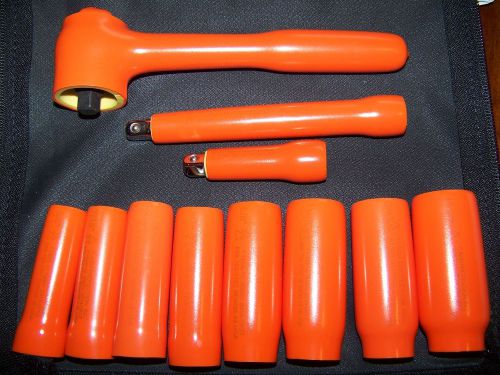 1000v ELECTRICAL INSULATED 3/8 DRIVE SOCKET SET