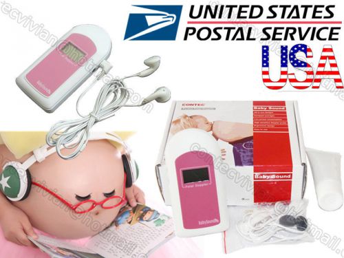 USPS 2-5 DAYS BABYSOUND-B FETAL DOPPLER PRENATAL HEART MONITOR LCD SCREEN FDA CE