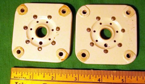 (2) EF Johnson type 122-247 Septar Sockets (for RTMA E7-2 Tubes) Clean! 1950 W@W