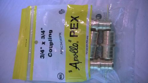 Apollo Pex 3/4 x 3/4 Coupling 5 pk brass APXC34345PK