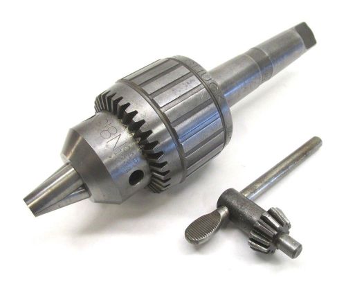 NICE! JACOBS 1/8&#034; to 3/4&#034; BALL BEARING SUPER DRILL CHUCK w/ 4MT SHANK - #18N