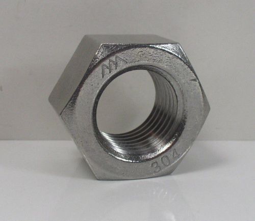 1-1/2&#034;-6 304 ss heavy hex nut stainless steel 2-3/16&#034; wide 1-1/4&#034; thick for sale