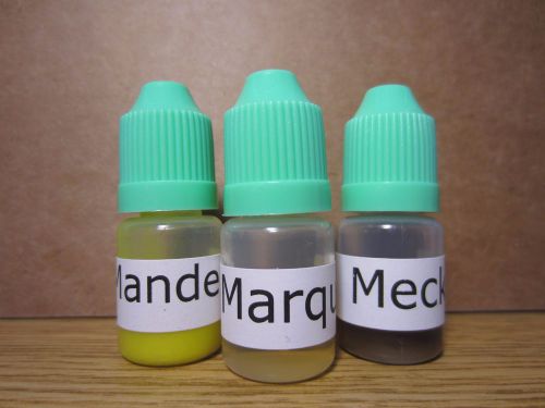 Marquis Mandelin Mecke Laboratory Reagent Tests.