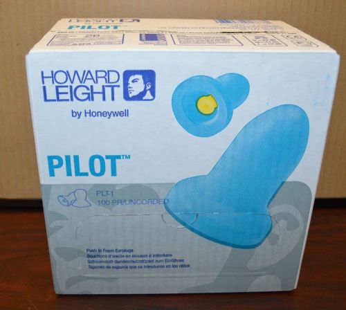 Box/100pr honeywell howard leight pilot plt-1 uncorded push in foam earplugs for sale