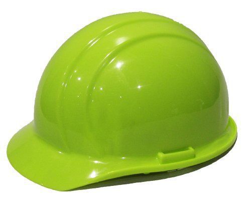 ERB 19774 Americana Cap Style Hard Hat with Slide Lock  Fluorescent Yellow