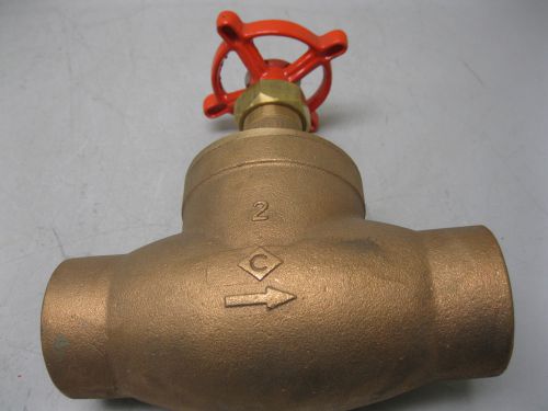 2&#034; Stockham 200# CWP BRNZ SOLDER B-14T Globe Valve  D4   (1662)