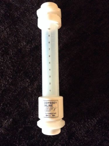 Futurestar Odyssey inline flow meter 3/4&#034;-1&#034; capable all Teflon ultra pure