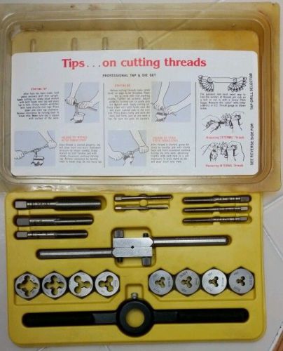 Irwin hanson 18 piece professional tap and die set standard, made in america for sale