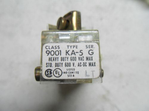 (b2) 1 lot of 2 used square d 9001 ka5 ser g contact blocks for sale