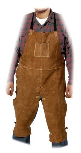 Steiner 92170 Bib Apron  Split Leg  Weld-Rite Premium Brown Split Cowhide  24-In