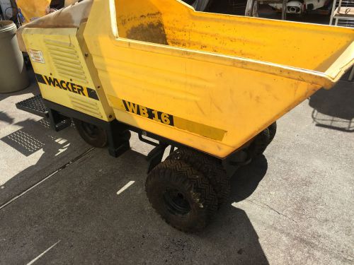 2000 WACKER WB16 CONCRETE BUGGY HYDRAULIC DUMP BED POLY TUB 13 HP HONDA ENGINE