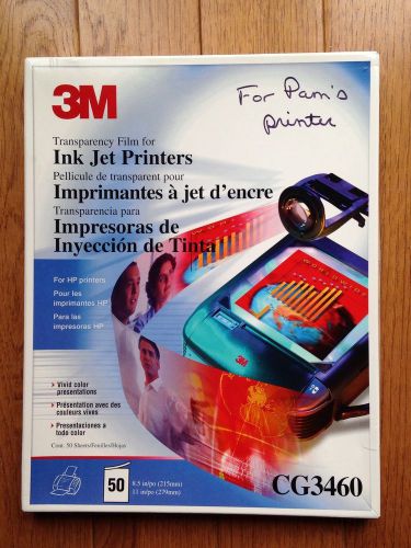 3M CG3460 InkJet Transparency Film 84 Sheets - NEW OPEN BOX