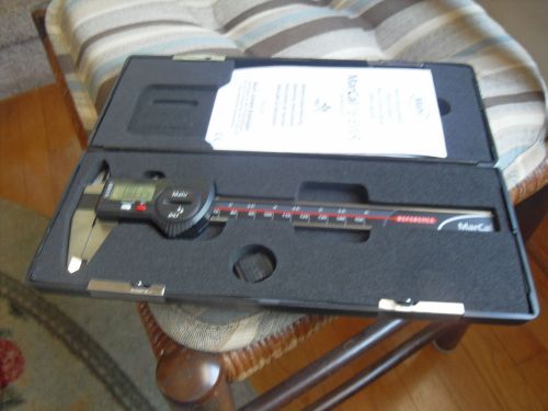 mahr thumb slide type 6&#034; 150mm digital calipers with hard foam padder case #46