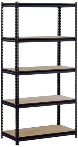 New edsal blk black steel heavy duty 5-shelf unit 4000lbs 36x72x18 free shipping for sale