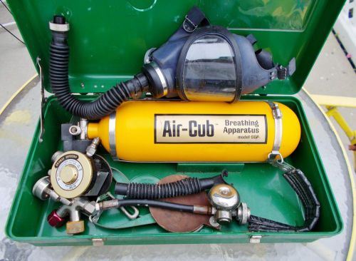 MSA AIR CUB MODEL 502 BREATHING APPARATUS ~ COMPLETE SET IN CASE @NR