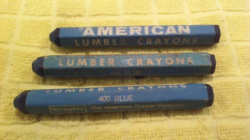 Vintage american crayon co. dixon 400 blue construction lumber crayons lot of 3 for sale