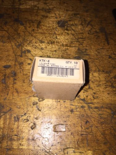 Box Of 10 COOPER BUSSMANN LIMITRON KTK-4 KTK4 FUSE NEW KTK 4