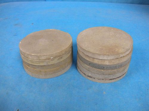 Norton P-2120 3.75&#034; Circle Porous Triaxial Stone Discs Lot of 11