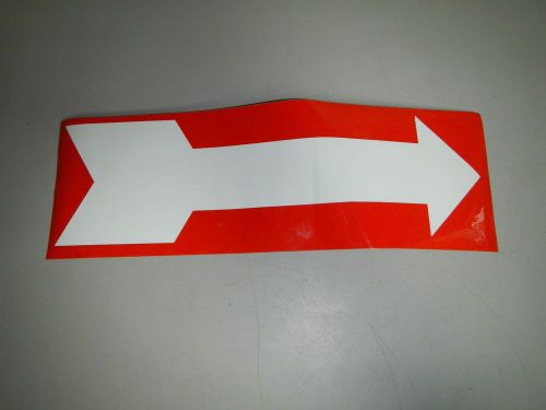 New Arrow Pointer Red Decal Sticker Sign 11-1/2 x 3-3/4 *NOS