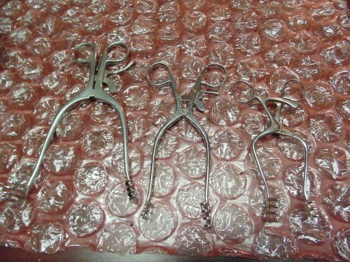 Lot of 3 MILTEX Perineal Retractor 5&#034;, 6.5&#034;, 7.5&#034;