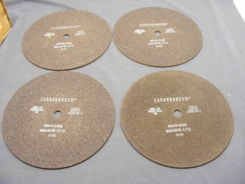 4 NEW CARBORUNDUM Disc A54-RB3RS 10&#034; diameter x 3/16