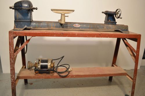 Craftsman Wood Lathe 9x36 w/ STAND &amp; MOTOR • • • NICE VINTAGE PROFESSIONAL TOOL