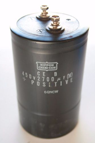 NIPPON CHEMI-CON 2700uf, 450V, POSITIVE, 6QNCW CAPACITOR.