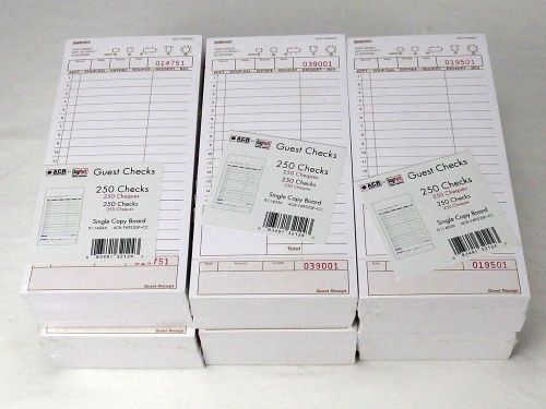 1500 Sealed ACR-T4932SP No Carbon Guest Check, Single Copy Board