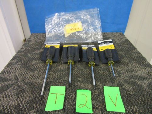 4 KLEIN SCREWDRIVERS 603 PHILIPS HEAD CROSS FLAT BLADE 603-4 603-3 605-6 605-4