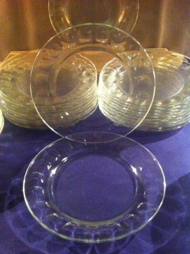 Cardinal Acoroc France 01166 ROC Clear Glass Vintage 6&#034; Dessert Plates Lot of 36