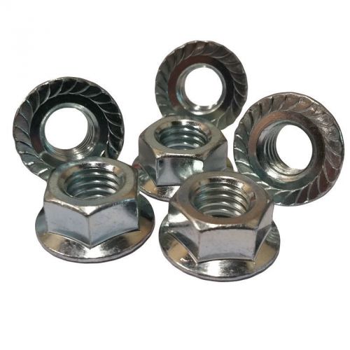 Qty: 1000 - 1/4&#034;-20 - Serrated Hex Flange Nuts, Coarse, Zinc Plated