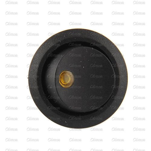 AC 125V/250V Yellow Car Round Dot LED Light Rocker Toggle Switch 3 Pins