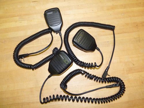 3 KENWOOD KMC-21 2-WAY PORTABLE RADIO SPEAKER MICROPHONES PLUS FREE SHIPPING!