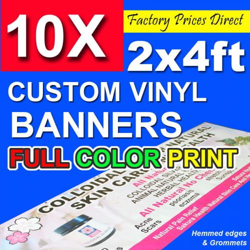 LOT 10 CUSTOM 2x4ft Vinyl Sale Estate Sport Field Open Show Race Posters Banners