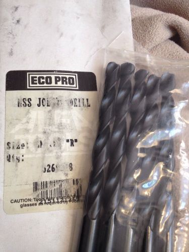 5 pcs GREENFIELD Letter R Jobber Length HSS Black Oxide Twist Drill Bits USA