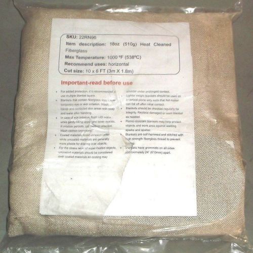 Westward 22RN96 18 oz Heat Cleaned Fiberglass Welding Blanket