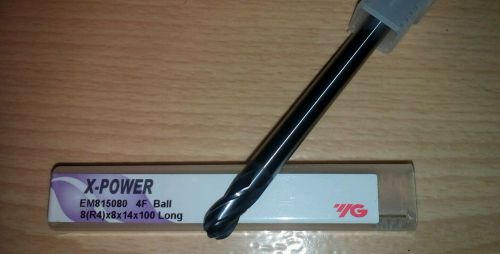 Original, YG1, X-POWER 8R4, ball end mill, EM815080, Factory pack(1PCS)