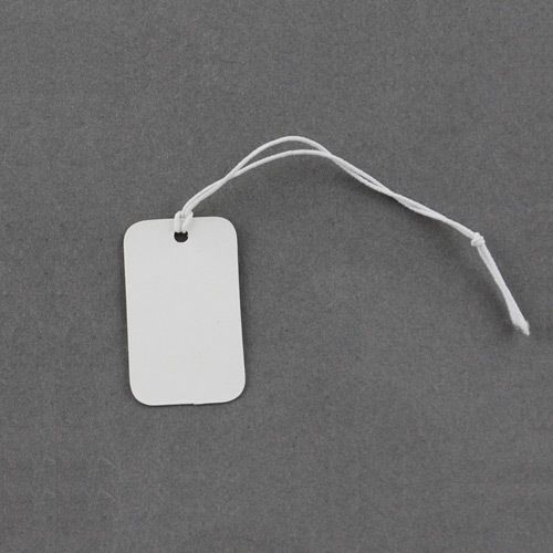 100pcs Paper Price Cards Blank White Jewelry Display Lable Tag Craft Strung Tags