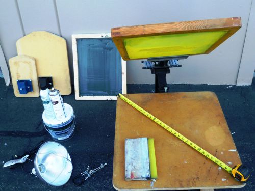 KIT Silk Screen Printing Press Frame Squeegee Shirt T-Shirt Clothes Print DIY