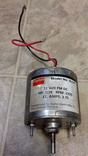 DAYTON 3LCH7 DC Motor, PM, TENV, 1/35 HP, 2350 rpm, 12VDC