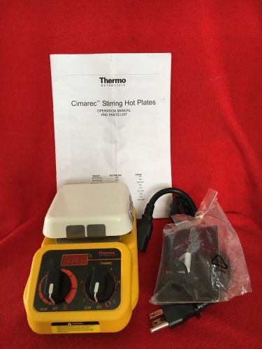 Thermo Scientific Hot Plate Magnetic Stirrer Cimarec 4&#034;x4&#034; Ceramic 120V SP131015