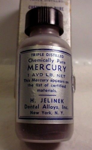 Dental Mercury triple distilled ( 5 ) 1 lb sealed unopened bottles Lowest Price